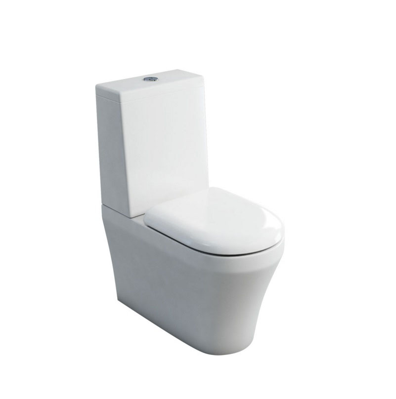 Fine S40 close coupled WC (back-to-wall) with standard lid cistern & soft close angled seat